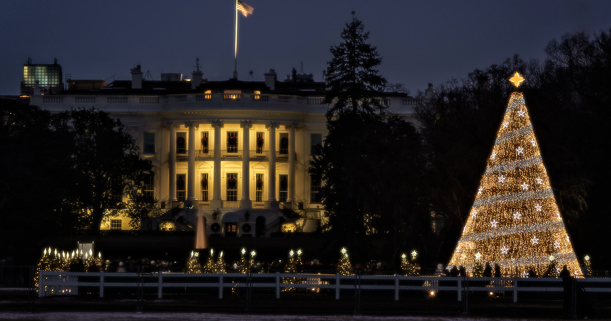 White House with National Christmas Tree Jasonian Photography